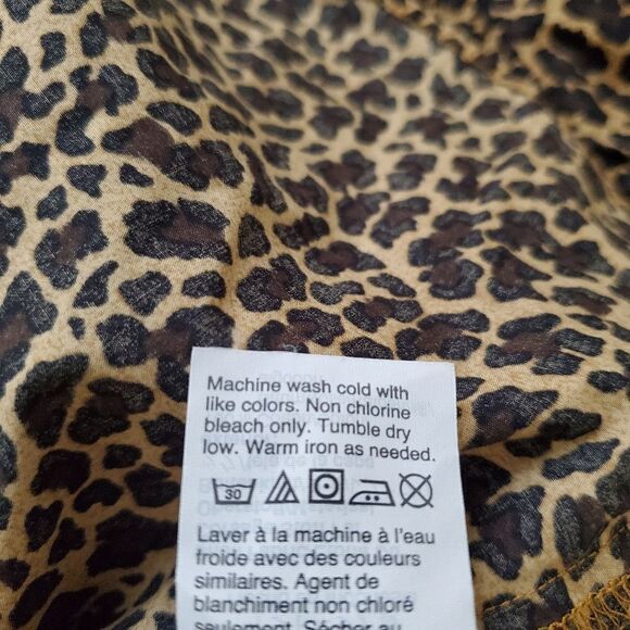 J. Crew Short Sleeve Puff Sleeve Leopard Print Top Size XS - Picture 13 of 13